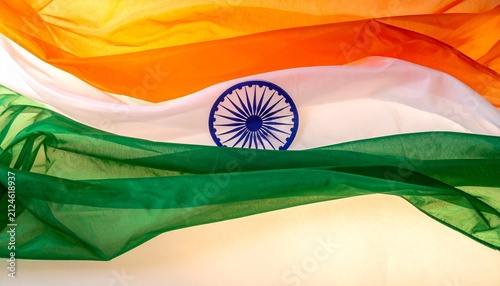 India National Flag with Ashoka Chakra