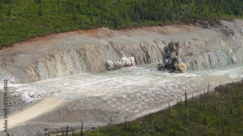 Blasting Highway Excavation in Slow Motion