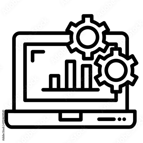 Processing Icon Line Style Vector Collection