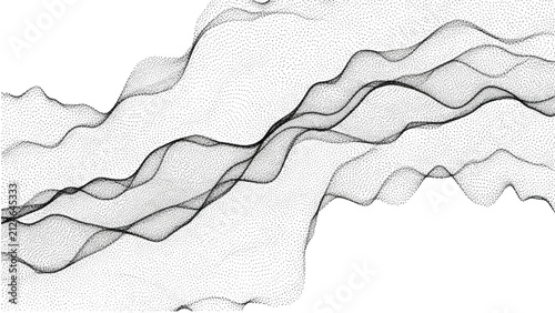 Abstract mountain range contour illustration