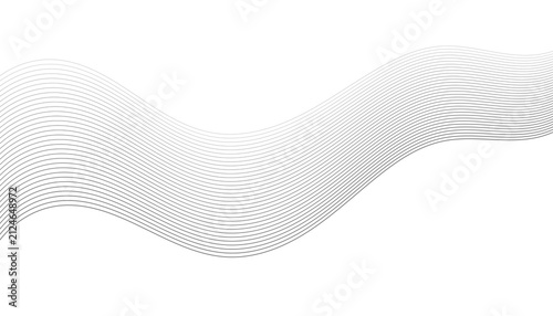 Abstract curved lines wave vector element