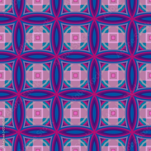 Cuadro en lienzo Geometric Pattern with Soft Curves and Squares