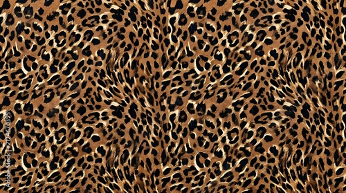 Highly detailed dense brown cheetah spots seamless canvas texture