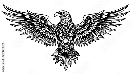 Silhouette of an eagle in flight