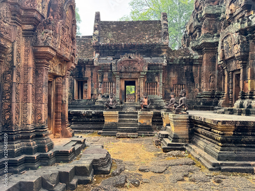 Banteay Srei Temple, Guardian Deity Near the Central Sanctuary, World Heritage Site, January 2026