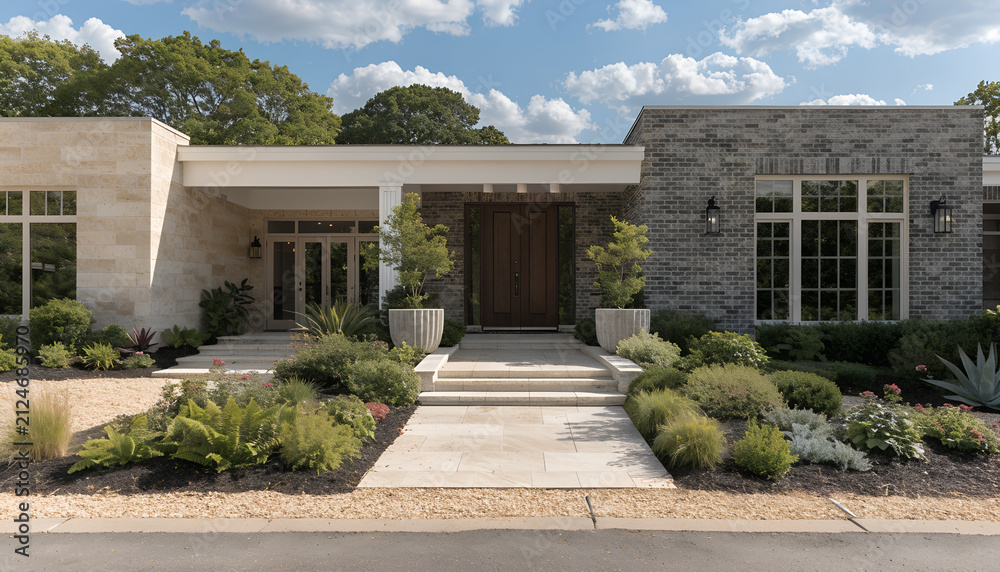 Fototapeta premium Accessible single-story home designed for aging in place