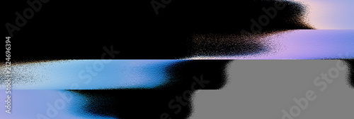 Abstract Digital Glitch Art with Blue and Purple Light Streaks