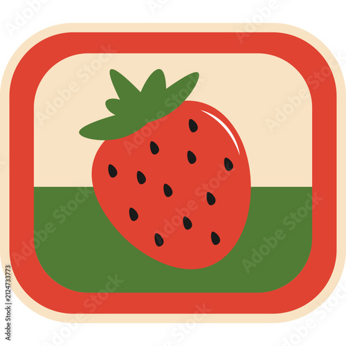 Retro Illustrative Fruit Sticker
