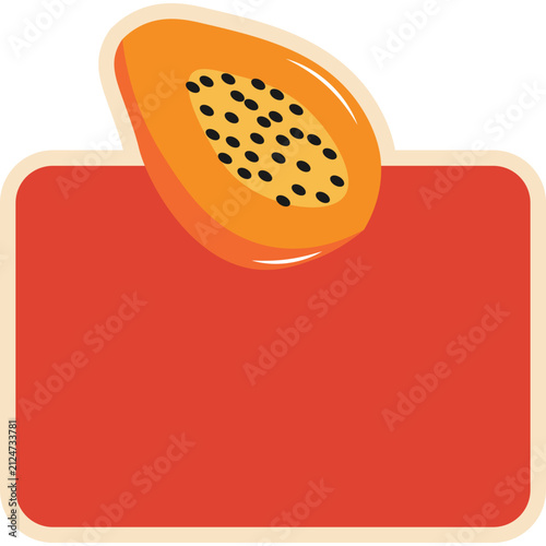 Retro Illustrative Fruit Sticker

