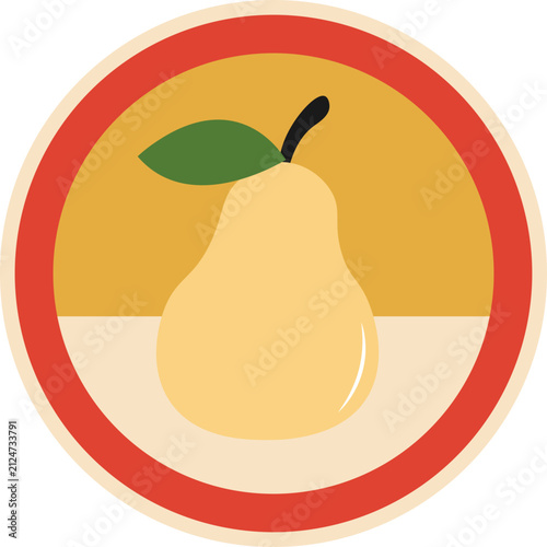 Retro Illustrative Fruit Sticker
