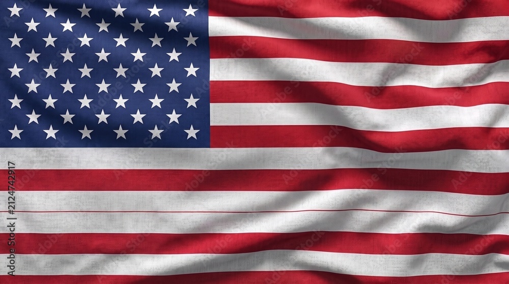 Fototapeta premium american flag waving in the wind