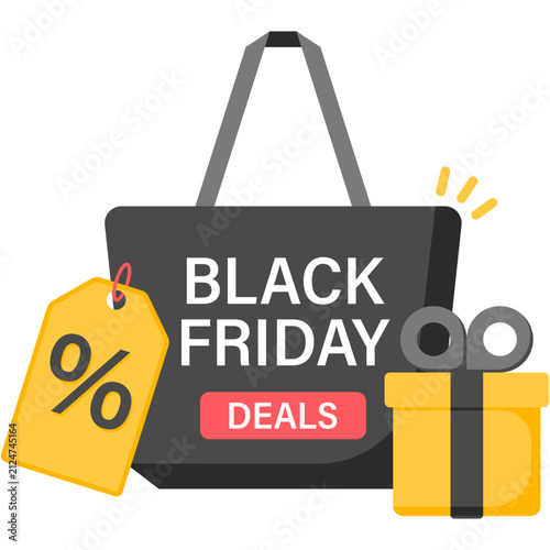 Black Friday Deals Shopping Bag with Gift Boxes