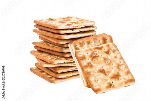 Canvastavla Stack of Golden Square Saltine Crackers