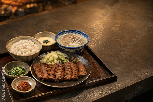 Japanese Gyutan Teishoku Grilled Beef Tongue Meal Set