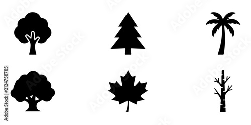 leaf icons, leaf silhouette, tree leaf, foliage icons, botanical icons, plant icons, nature icons, leaves collection, autumn leaf, tropical leaf, oak leaf, maple leaf, ginkgo leaf, botanical illustrat