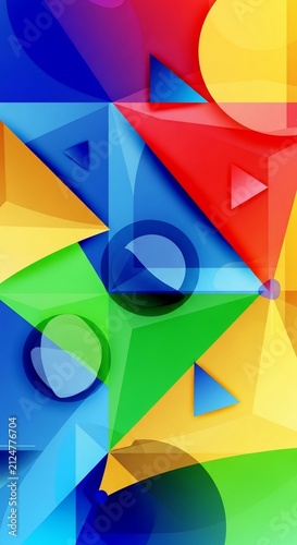 Chroma Prism: A Vibrant Geometric Dreamscape