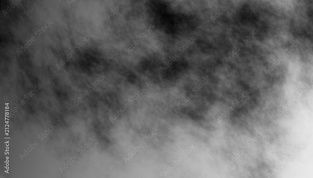 Obraz premium Spooky fog overlays, Halloween overlay, realistic smoke fog overlay, gothic, ghost. Black smoke clouds, dirty toxic fog or smog. Overlay