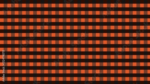 Orange and black checkered plaid seamless pattern texture geometric background