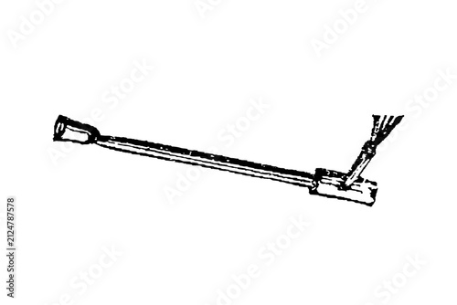 Bild auf Leinwand Oxyacetylene blowpipe, industrial gas torch for welding and cutting metal, old vintage illustration, 1897