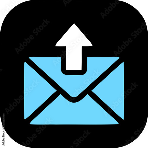Fotografía Send Email Envelope and Outbox Upload Message Icon Vector Illustration