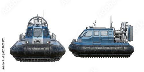 Bild auf Leinwand Blue hovercraft png industrial hovercraft png professional hovercraft png modern