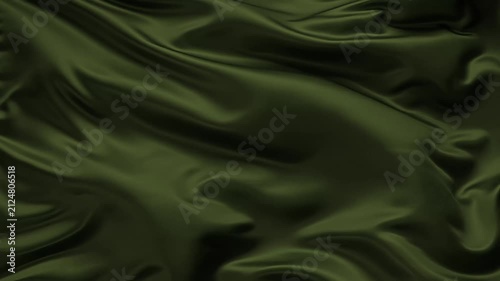 Luxury olive green silk fabric animation with smooth flowing satin texture. Seamless looping abstract motion background for branding, fashion, elegant presentations and premium video projects