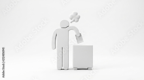 White 3D Human Figures Symbolizing Teamwork, Support, Leadership, Friendship, Collaboration, Achievement, Celebration, Victory, and Success