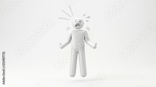 White 3D Human Figures Symbolizing Teamwork, Support, Leadership, Friendship, Collaboration, Achievement, Celebration, Victory, and Success