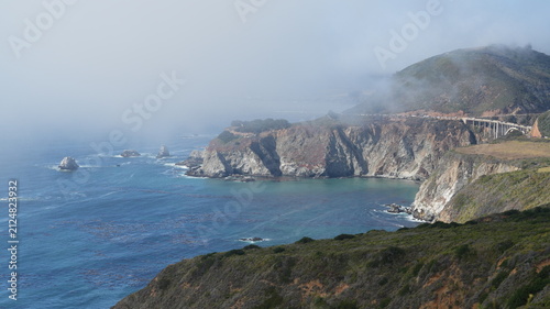 The beautiful costline landscape along the No 1 highway in California