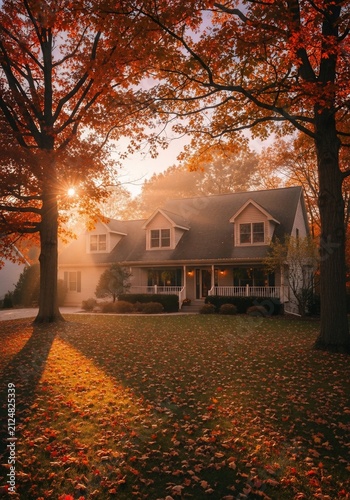 Golden hour paints a quiet autumn dream.