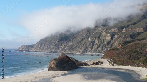 The beautiful costline landscape along the No 1 highway in California