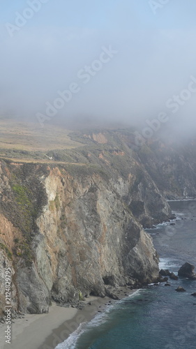 The beautiful costline landscape along the No 1 highway in California