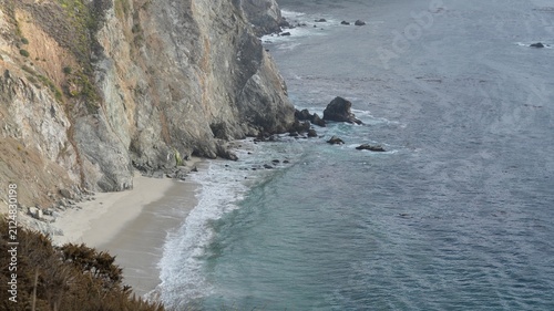 The beautiful costline landscape along the No 1 highway in California