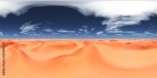 360 Grad Panorama mit einer Sandwüste