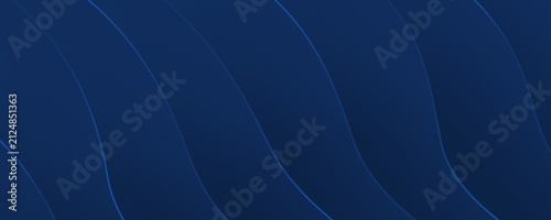 Navy banner with blue curved lines. Geometric background