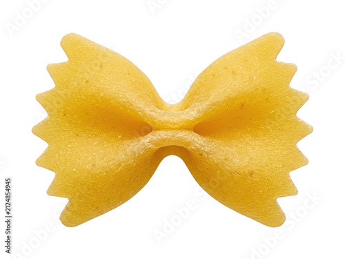 Fotografie Uncooked farfalle png Dry bowtie pasta cutout Golden farfalle png Italian farfal