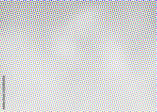 Subtle halftone dot pattern with soft blue and magenta hues fading into a white background, for clean minimalist projects