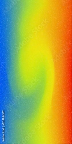 Vibrant rainbow gradient background, featuring smooth transitions, of blue, green, yellow, and orange, with a fine, grainy noise texture overlay