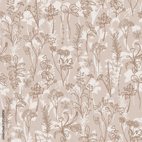 Herbarium vintage Botanicals background textures and backdrop 