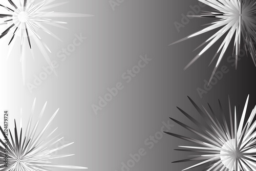 Fotografía Fractal geometric abstract design with light rays isolated on white background