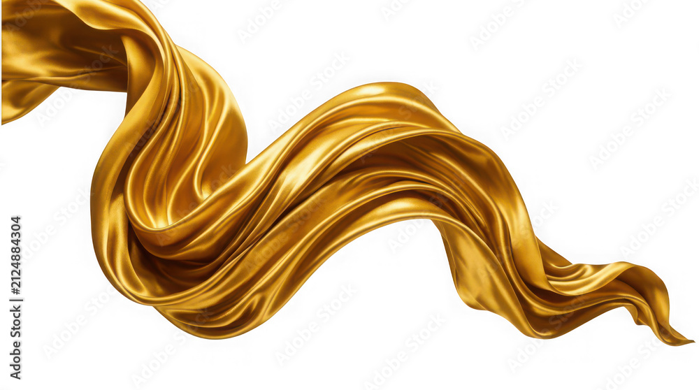 Obraz premium Golden metallic braided rope with intricate weave pattern isolated on a transparent background