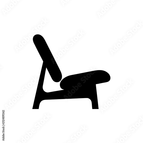 Modern Armchair Lounge Chair Silhouette Vector Illustration