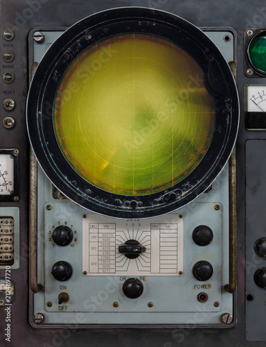Vintage naval radar console
