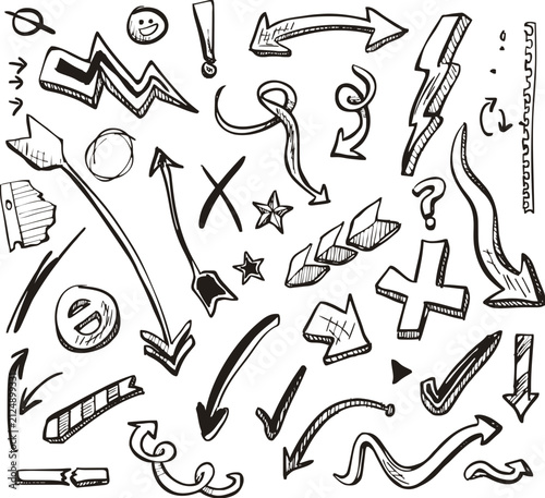 Cuadro en lienzo Arrow Euclidean Adobe Illustrator Icon, Variety of painted arrow, watercolor Pai