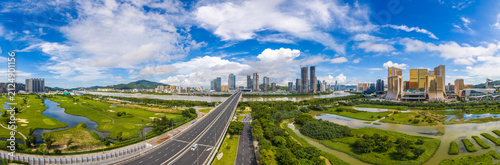 Aerial View of Hengqin at Day, Zhuhai, Guangdong, China