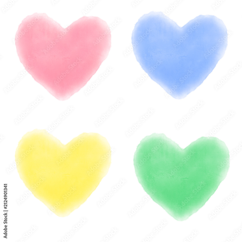 Obraz premium colorful heart shaped watercolor