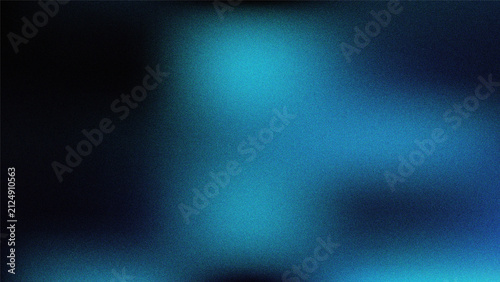 Fotografie Abstract grainy textured background with deep dark blue to bright cyan gradient