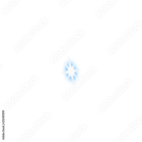 Small Blue Glowing Sparkle and Light Flare Effect