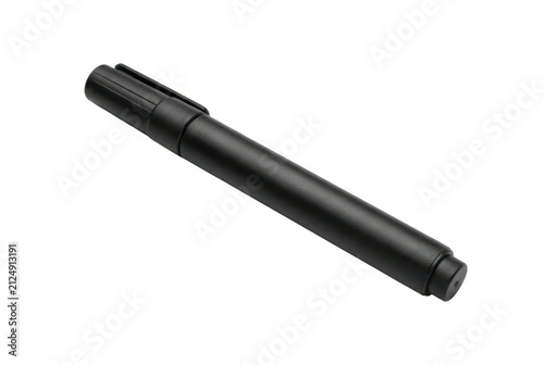 Black permanent marker pen isolated on a dark background