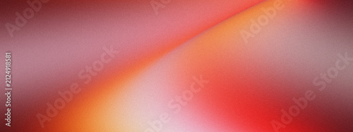 Moody Crimson Red and Warm Orange Light Beam Grainy Gradient Abstract Background Featuring Diagonal Fold Effect and Noise Texture